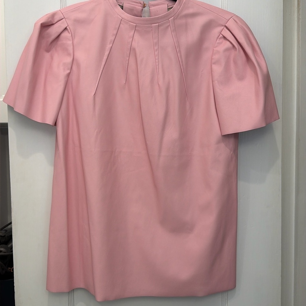 Trina Turk Soledad Pink Vegan Short Sleeved Top XS